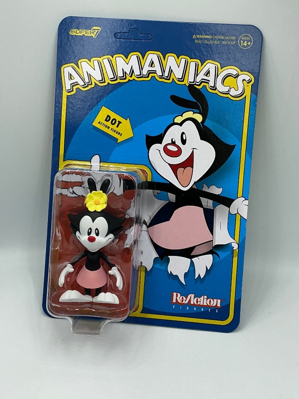 Animaniacs Dot Super7 ReAction Figure Unpunched Card New Sealed Retro Style Toy
